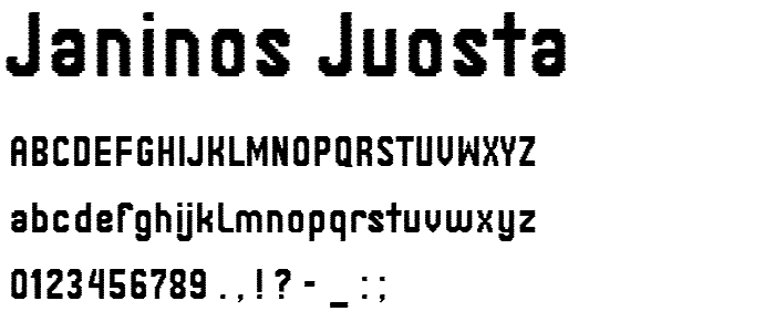 Janinos juosta font